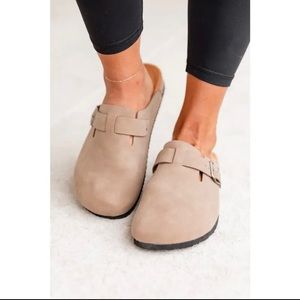 BRAND NEW Taupe Clog Mule Slides